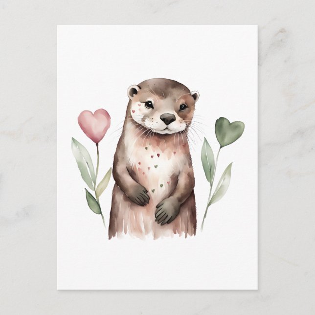 Carte Postale Otter Aux Fleurs Carrosaires (Devant)
