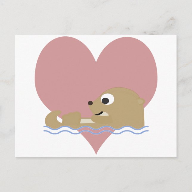 Carte Postale Otter Love (Devant)