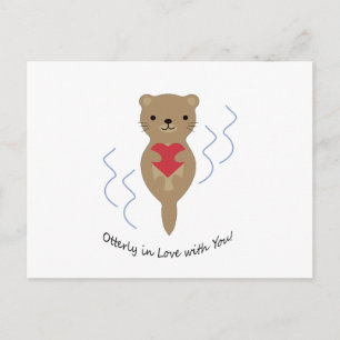 Carte Postale Otterly à Love with You Otter