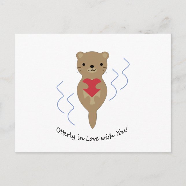 Carte Postale Otterly à Love with You Otter (Devant)