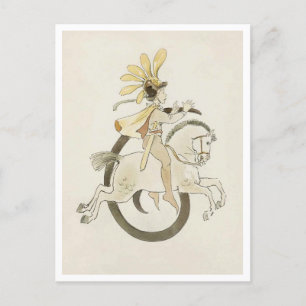 Carte Postale Ottilia Adelborg vintage floral numéro 6