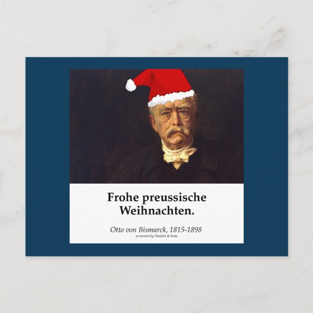 Carte Postale Otto von Bismarck - Frohe preussische Weihnachten (Devant)