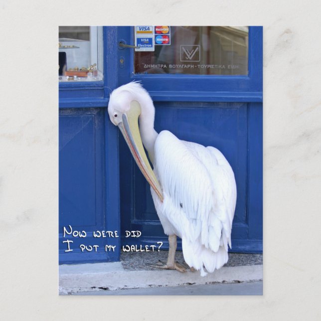 Carte Postale Où ai-je mis mon portefeuille ? (Devant)