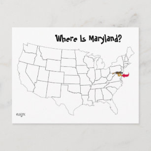 Carte Postale Où est le Maryland ?
