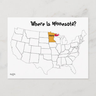 Carte Postale Où Est Le Minnesota ?