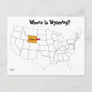 Carte Postale Où Est Le Wyoming ?