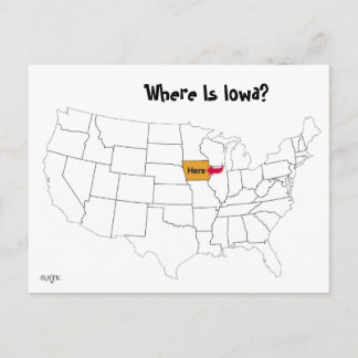 Carte Postale Où Est L'Iowa ?