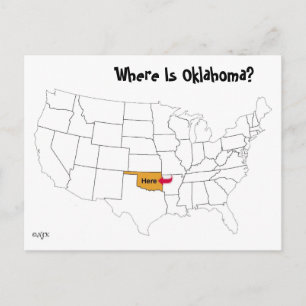 Carte Postale Où Est L'Oklahoma ?