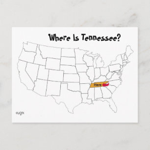Carte Postale Où Est Tennessee ?