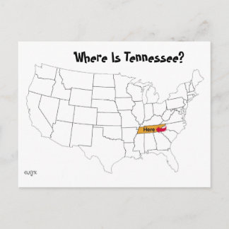 Carte Postale Où Est Tennessee ?