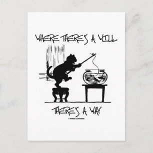Carte Postale Où il y a une volonté Il y a une voie (Attitude de