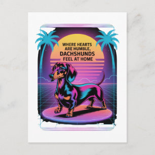 Carte Postale Où les cœurs sont humbles, les dachshunds se sente