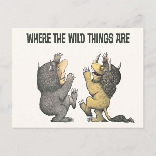Carte Postale Où sont les monstres | Wild Things (Devant)
