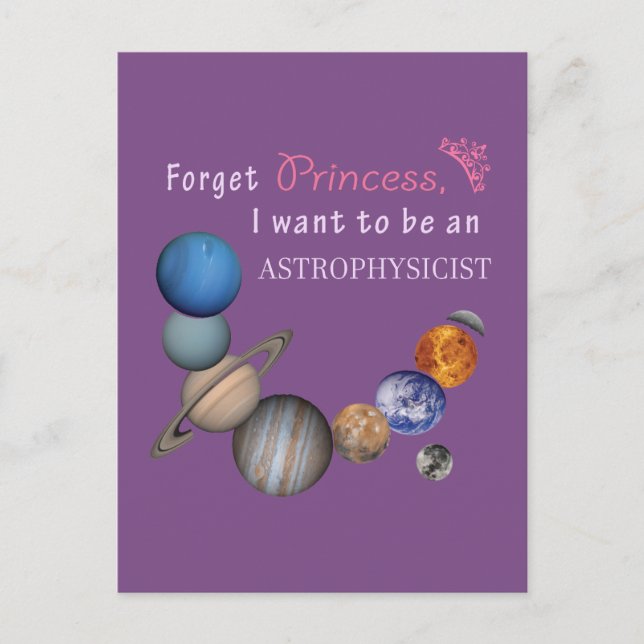 Carte Postale Oublie Princesse - Astrophysicienne (Devant)