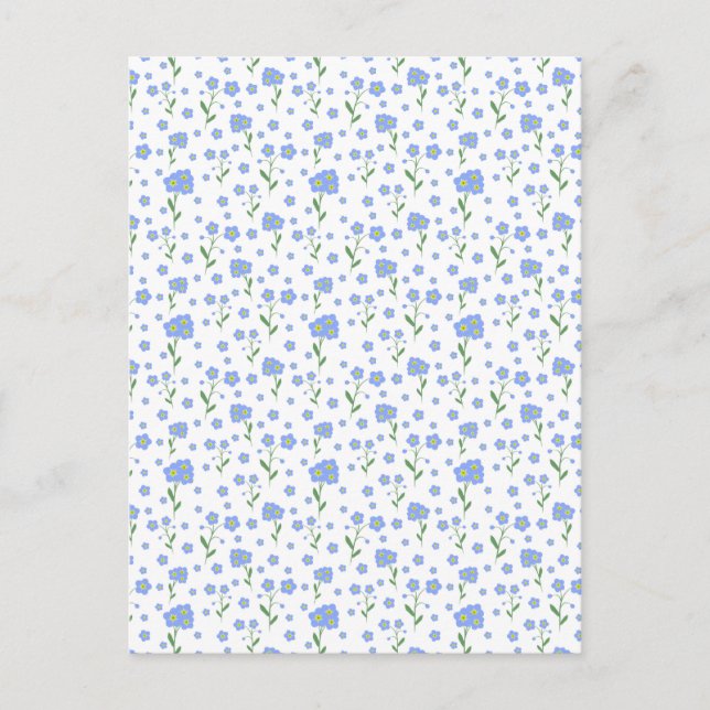 Carte Postale Oubliez-moi-non, motif sans fleur (Devant)