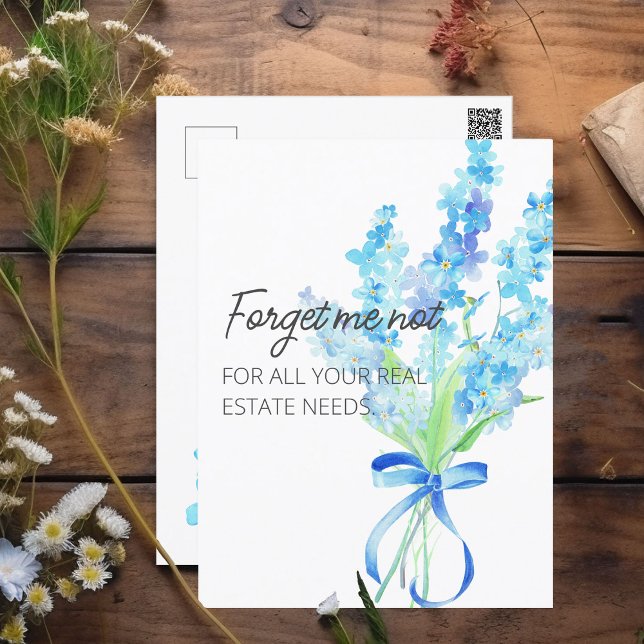 Carte Postale Oubliez-moi pas Spring Immobilier Marketing (Forget me not real estate marketing postcards)