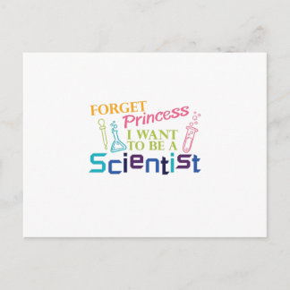 Carte Postale Oubliez Princesse Je Veux Être Une Femme Scientifi