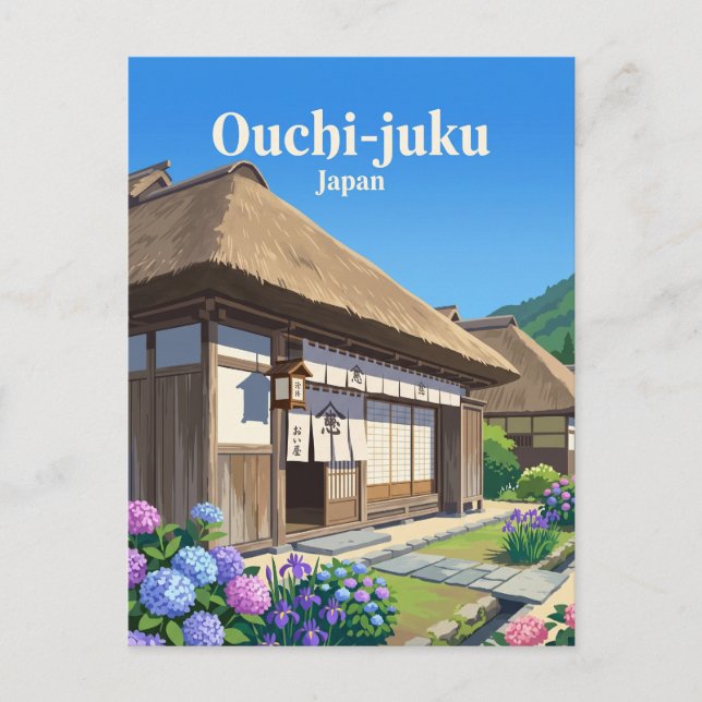 Carte Postale Ouchi-juku Japon (Devant)