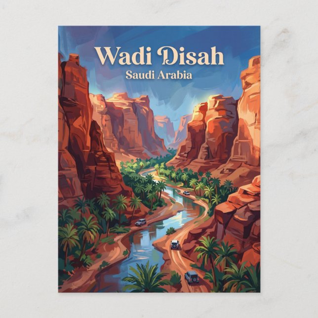 Carte Postale Oued Disah Arabie Saoudite (Devant)