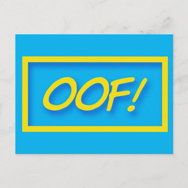 Carte Postale Ouf ! Gamer disant citation (Devant)