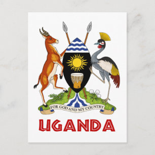 Carte Postale OUGANDA - drapeau/emblème/armoiries/symbole