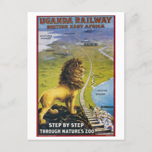 Carte Postale Ouganda Railway, Afrique orientale britannique