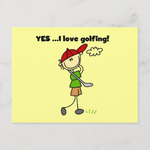 Carte Postale OUI J'adore les T-shirts de golf et les Cadeaux