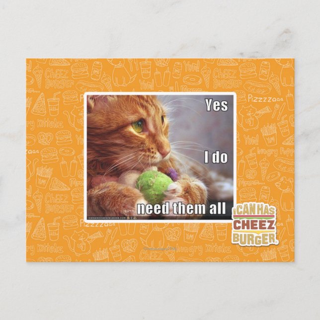 Carte Postale Oui j'ai besoin de eux tous (Devant)