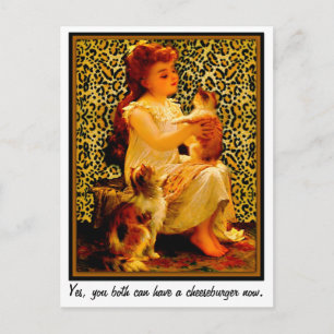 Carte Postale Oui, vous pouvez avoir un cheeseburger maintenant.