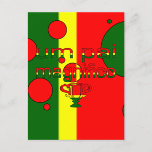 Carte Postale Oum Pai Magnifico Portugal Drapeau Couleurs Pop Ar