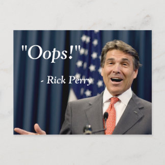 Carte Postale Oups ! - Rick Perry