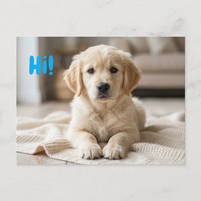 Carte Postale Our New Puppy Photo Announcement  (Devant)