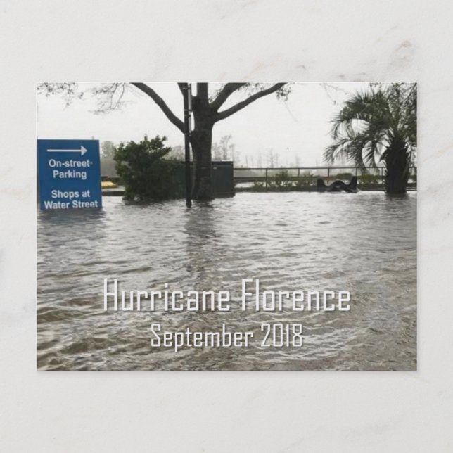 Carte Postale Ouragan Florence Wilmington NC (Devant)