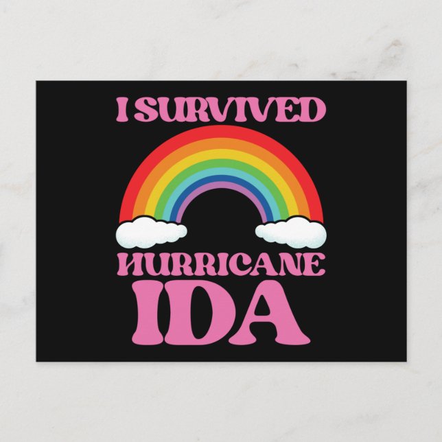Carte postale Ouragan Ida J'ai survécu (Devant)