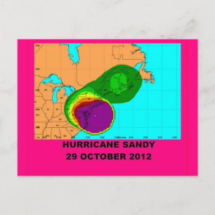 Carte Postale Ouragan Sandy le 29 octobre 2012