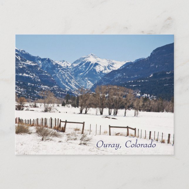 Carte Postale Ouray, Colorado en hiver (Devant)