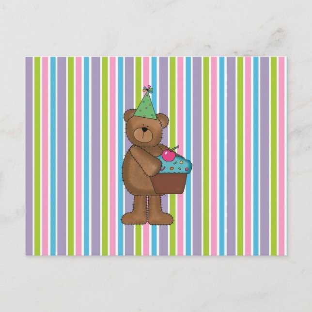 Carte Postale ours anniversaire (Devant)