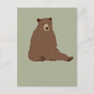 Carte Postale Ours Brown