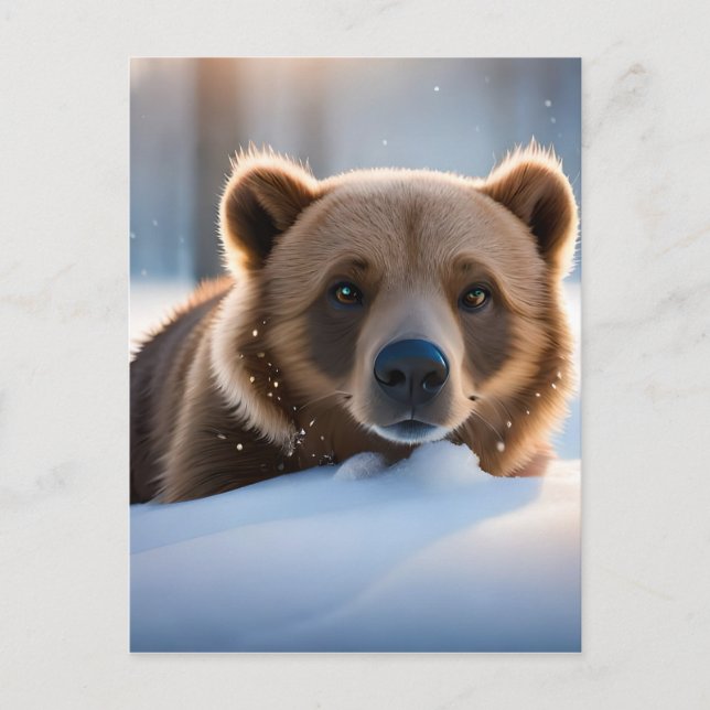 Carte Postale Ours Brown & Nature Wall Art (Devant)