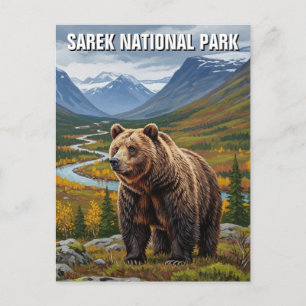 Carte Postale Ours dans le Parc national de Sarek Suède Voyage