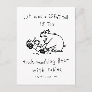 Carte Postale Ours de camion