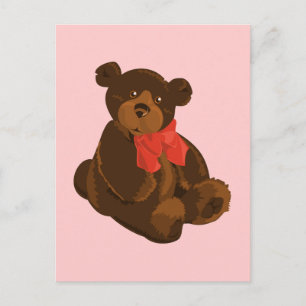 Carte Postale Ours de caricature mignon
