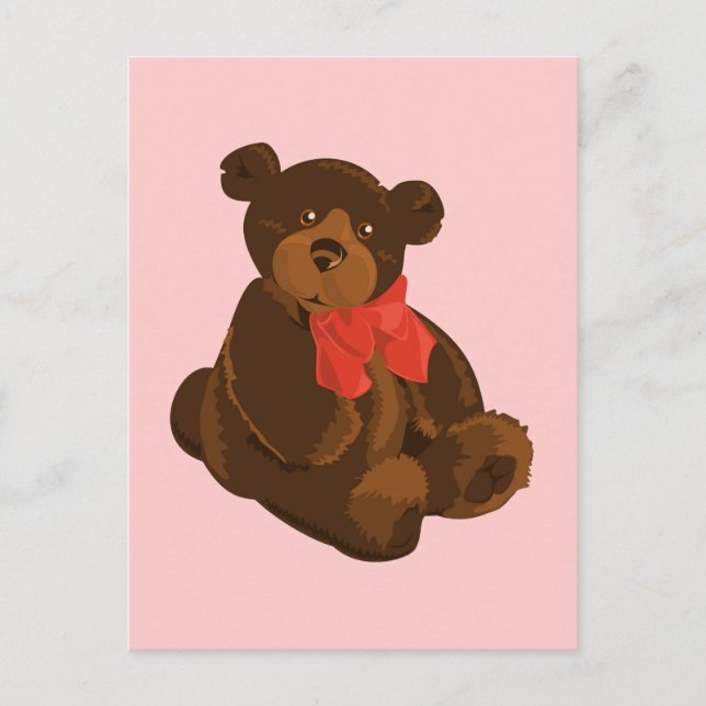 Carte Postale Ours de caricature mignon (Devant)