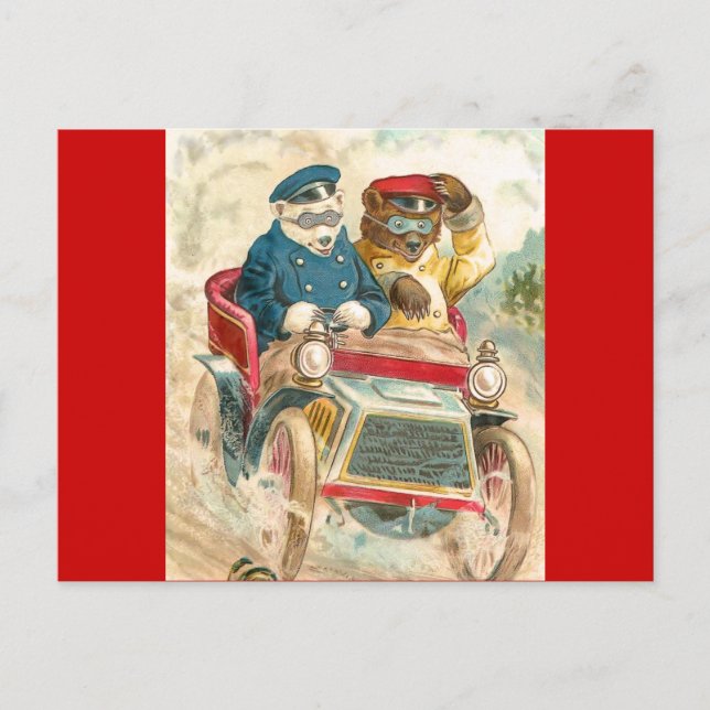 Carte Postale Ours de course (Devant)