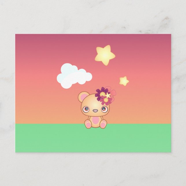 Carte Postale Ours de Kawaii (Devant)