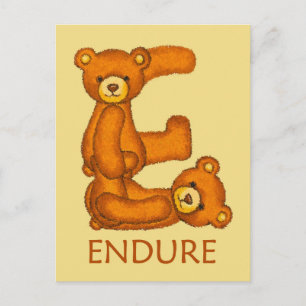 Carte Postale Ours de la Bible ~ Endure Écriture
