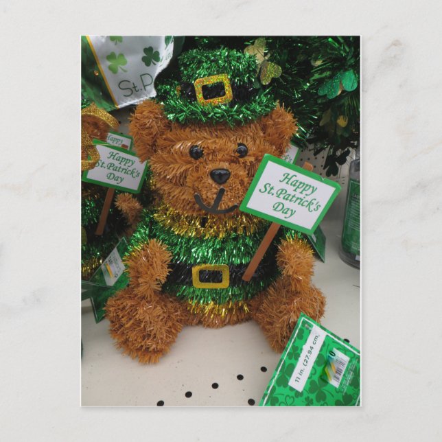 Carte Postale Ours de la Saint Patrick (Devant)