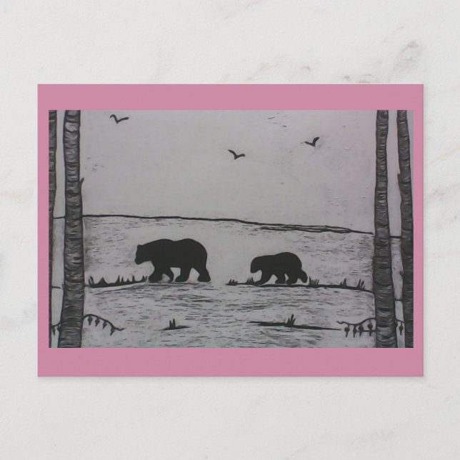 Carte Postale Ours de maman (Devant)