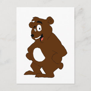 Carte Postale Ours de sport vieux caricature