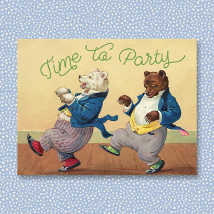 Carte Postale Ours de temps de fête